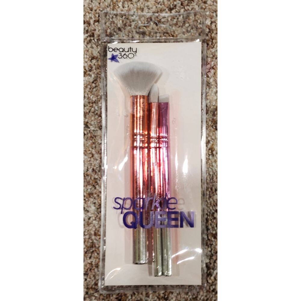 Sparkle Queen Face & Eye Kit Liner Brush Beauty 360 4 Total New